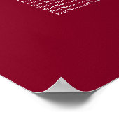 Affiche de plan de table de mariage Burgundy 27 (Coin)