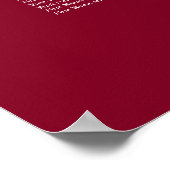 Affiche de plan de table de mariage Burgundy 29 (Coin)