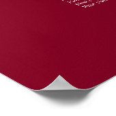 Affiche de plan de table de mariage Burgundy 7 (Coin)