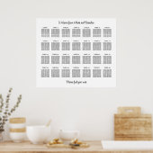Affiche de plan de table de mariage élégant à 28 t (Cuisine)