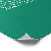 Affiche de plan de table de mariage Emerald 10 (Coin)