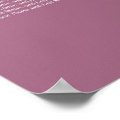 Affiche de plan de table de mariage Mauve 12 (Coin)