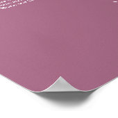 Affiche de plan de table de mariage Mauve 9 (Coin)