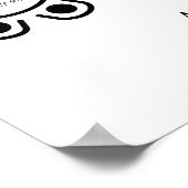 Affiche de plan de table de mariage minimal modern (Coin)