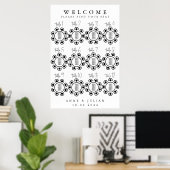 Affiche de plan de table de mariage minimal modern (Bureau à domicile)