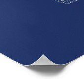 Affiche de plan de table de mariage Navy Blue 22 (Coin)