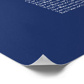 Affiche de plan de table de mariage Navy Blue 23 (Coin)