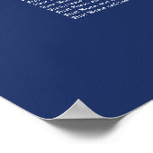 Affiche de plan de table de mariage Navy Blue 27 (Coin)