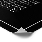 Affiche de plan de table de mariage noir minimalis (Coin)
