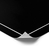 Affiche de plan de table de mariage noir moderne a (Coin)