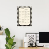 Affiche de plan de table de mariage par ordre alph (Bureau à domicile)