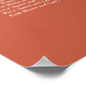 Affiche de plan de table de mariage Terracotta 10 (Coin)