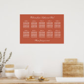 Affiche de plan de table de mariage Terracotta 10 (Cuisine)