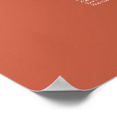 Affiche de plan de table de mariage Terracotta 22 (Coin)