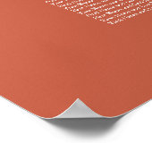 Affiche de plan de table de mariage Terracotta 23 (Coin)