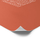 Affiche de plan de table de mariage Terracotta 24 (Coin)