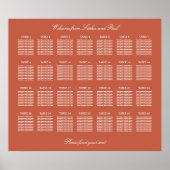 Affiche de plan de table de mariage Terracotta 28 (Devant)