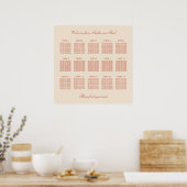 Affiche de plan de table de mariage Terracotta Scr (Cuisine)