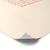 Affiche de plan de table de mariage Terracotta Scr (Coin)