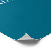 Affiche de plan de table de mariage Turquoise 9 (Coin)