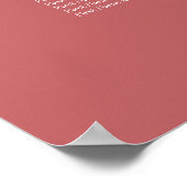 Affiche de plan de table rose poussiéreux 14 (Coin)