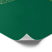 Affiche de plan de table Vert Beige Doré 9 (Coin)