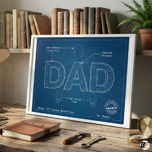 Affiche de plan personnalisé pour papa - Drôle "Co
