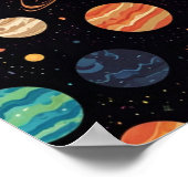 Affiche de planète mystique dans l'espace (Coin)