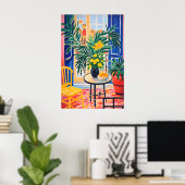 Affiche de plante botanique colorée, vibrante (Bureau à domicile)