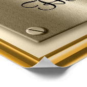 Affiche de plaque en or impression signe (Coin)