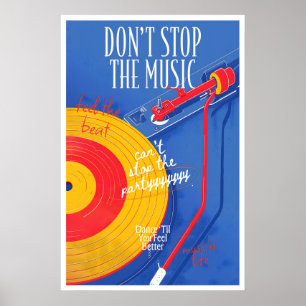Affiche de platine vinyle rétro – Amoureux de la m
