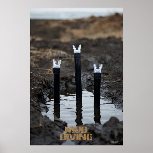 Affiche de plongée dans la boue avec titre mat (Devant)