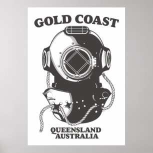 Affiche de plongée Gold Coast Queensland Australie