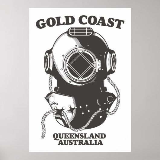 Affiche de plongée Gold Coast Queensland Australie (Devant)