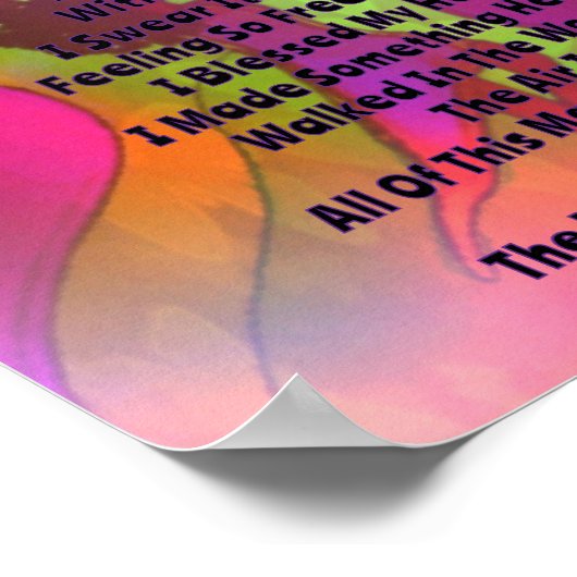 Affiche de poème Bénédiction Arc-en-ciel (Coin)