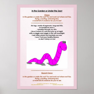 Affiche de poème sur les vers