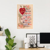 Affiche de poème vintage de la Saint-Valentin (Bureau à domicile)