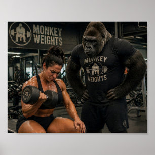 Affiche de poids de singe KEVIN