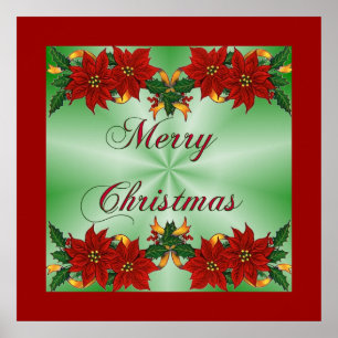 Affiche de poinsettia de Joyeux Noël