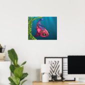 Affiche de poisson rose (Bureau à domicile)
