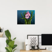 Affiche de poisson violet (Bureau à domicile)