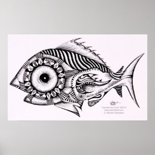 Affiche de poissons d'art moderne/conception,