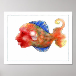 Affiche de poissons d'imaginaire : Excursionniste