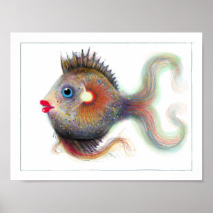 Affiche de poissons d'imaginaire : Fantaisie