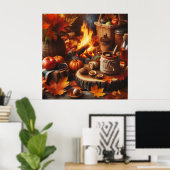 Affiche de pompes de saison d'automne et de feu de (Bureau à domicile)