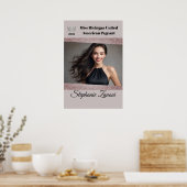 Affiche de porte de concours de beauté Paillettes (Cuisine)
