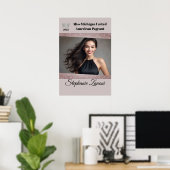 Affiche de porte de concours de beauté Paillettes (Bureau à domicile)