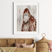 Affiche de portrait de Bigfoot - Impression d'art