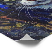 Affiche de portrait de chat de Vincent Van Gogh Nu (Coin)