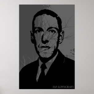 Affiche de portrait de HP Lovecraft